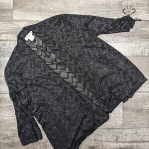 Southern Lady Women's Long Sleeve See Through Cover Up Shawl Top Size 4